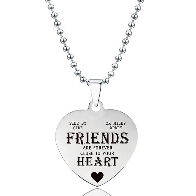 Wholesale Love Heart Stainless Steel Pendant Titanium Steel Necklaces